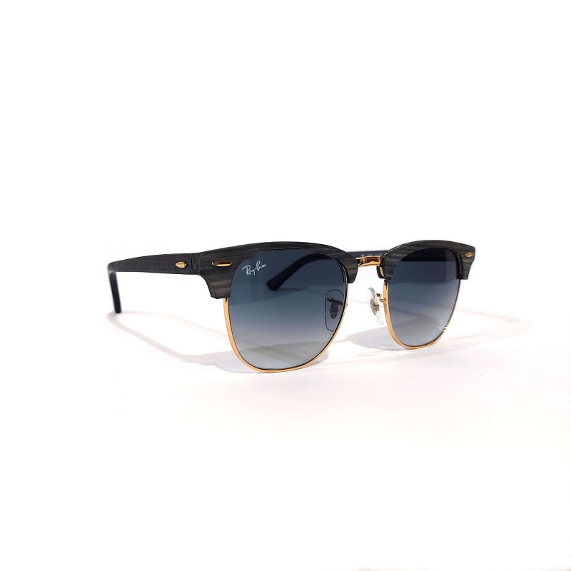RayBan RB3016 Premium Clubmaster Brown Wood Frame Sunglasses