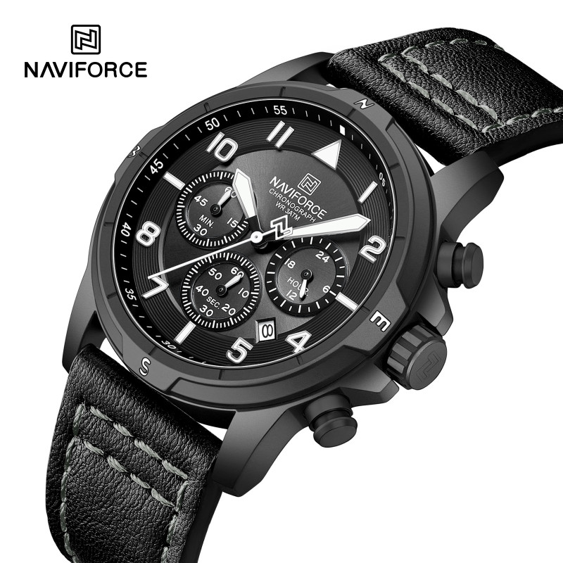 Naviforce 8077 L - Black White