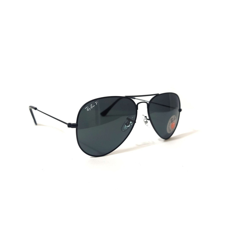 Ray-Ban RB3025 Aviator Black Polarized Glass Sunglasses