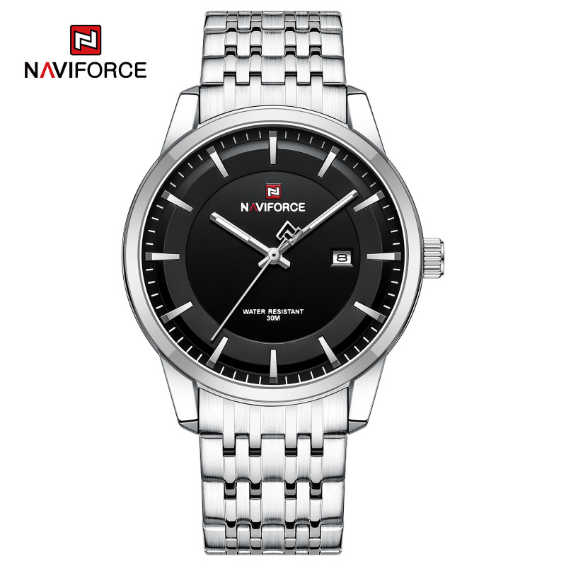 Naviforce 9228 - Silver Black For Man