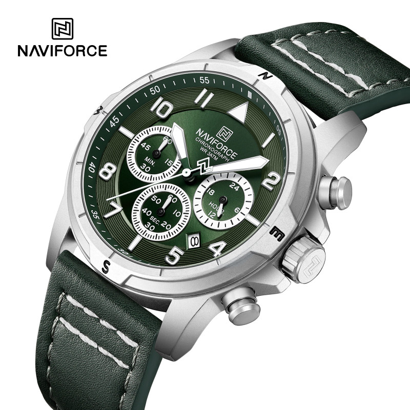 Naviforce 8077 L - Silver Green