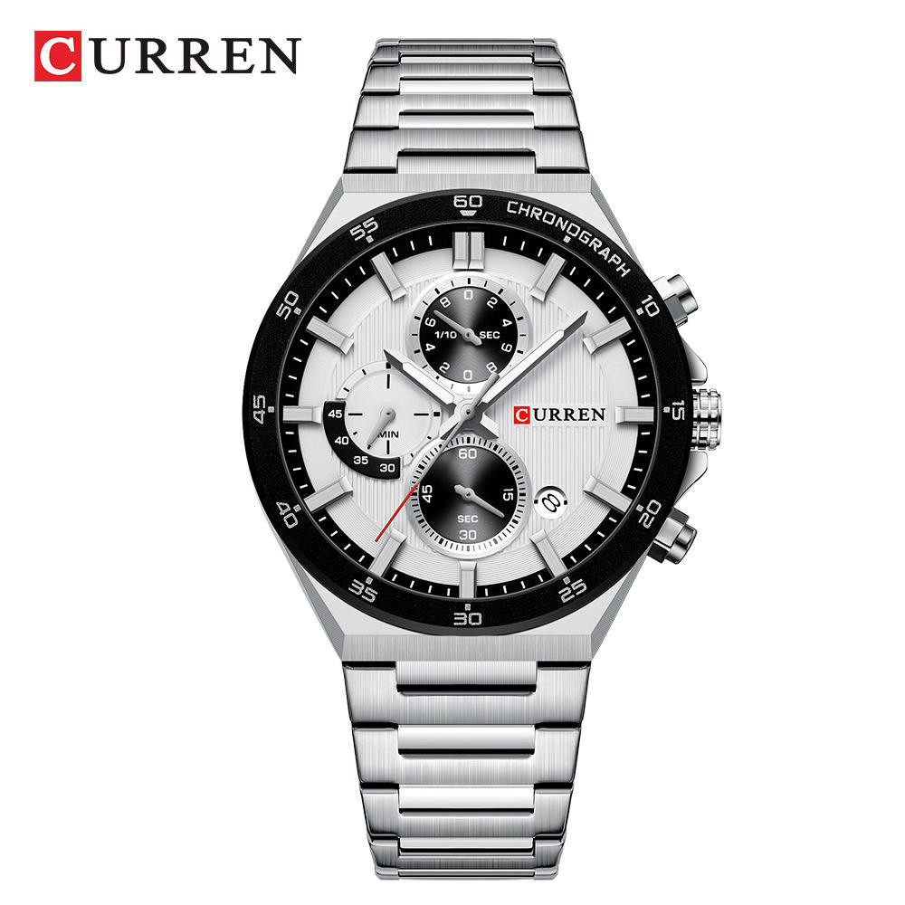 Curren 8481 Men's Watch - Silver White