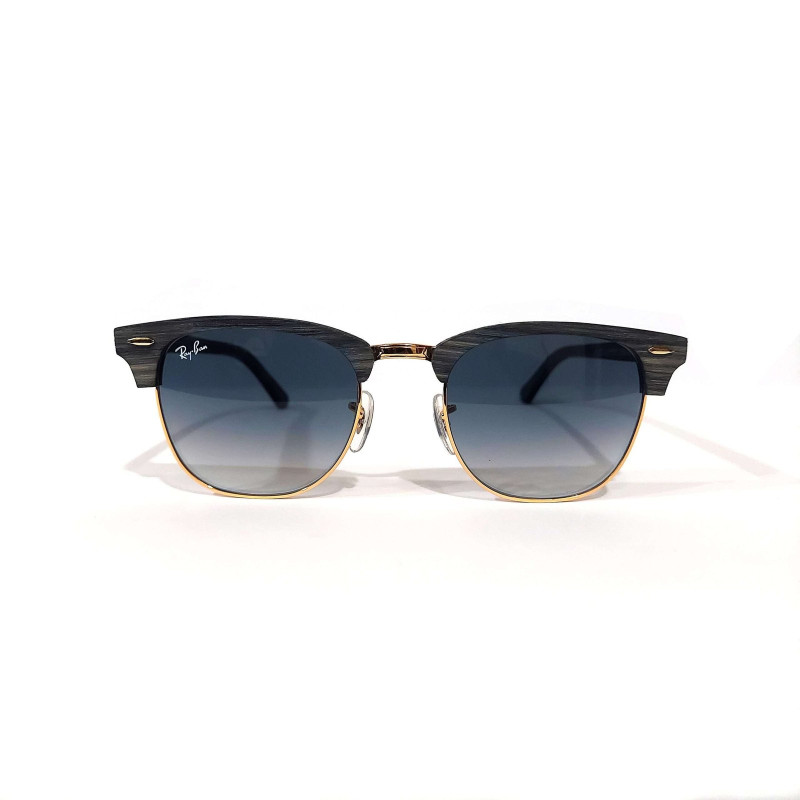 RayBan RB3016 Premium Clubmaster Brown Wood Frame Sunglasses