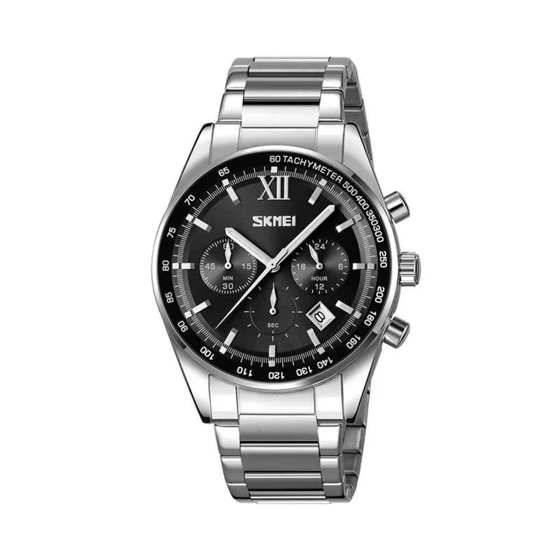 Original SKMEI Men’s Watch 9096 Silver Black